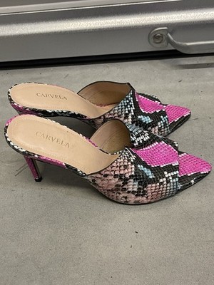 Kurt Geiger Carvela Reptil Pantoletten Heels Größe 7