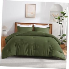 California King Size Comforter Set, Olive Comforter Set 3 Pieces 1 Boho