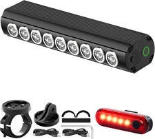 Super Bright Bike Lights for Night Riding- USB Rechargeable Bicycle Headlights, 