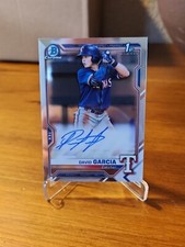 2021 Bowman Chrome David Garcia 1st Prospect Auto Autograph #CPA-DGA Rangers