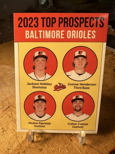 2023 Holliday / Henderson / Kjerstad / Cowser Prospects Rookie Card Orioles #4