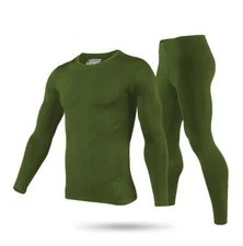 Mens Winter Ultra-Soft Fleece Lined Thermal Top & Bottom Long John Underwear Set