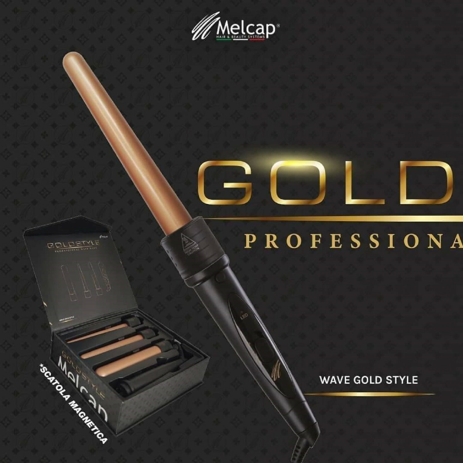 Melcap Kit Ferro 3 in 1 Gold Style - Onde Rapide e Risultati Salone