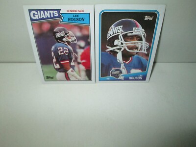 LOT OF 2 LEE ROUSON 1980s Topps Cards Rookie #13 274 NEW YORK GIANTS ...