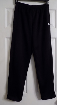 Boy's Adidas Youth Joggers Basketball Pants Black Pull On Size XL 18 Black