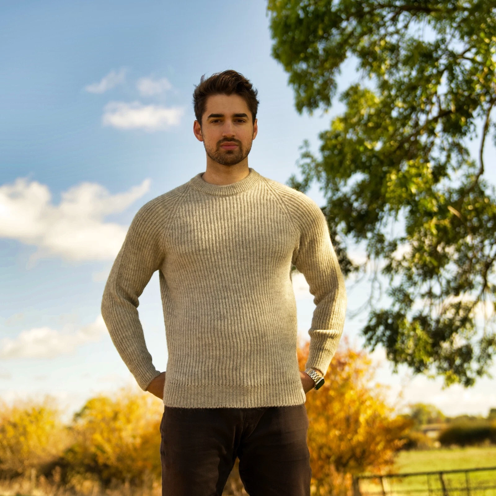 UK Made - Men's Fisherman Rib Jumper - 100% British Wool
Opens in a new window or tab