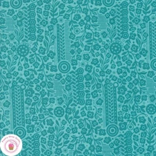 Moda SUNDAY BRUNCH 30755 19 Teal Blue Green BASIC GREY Quilt Fabric