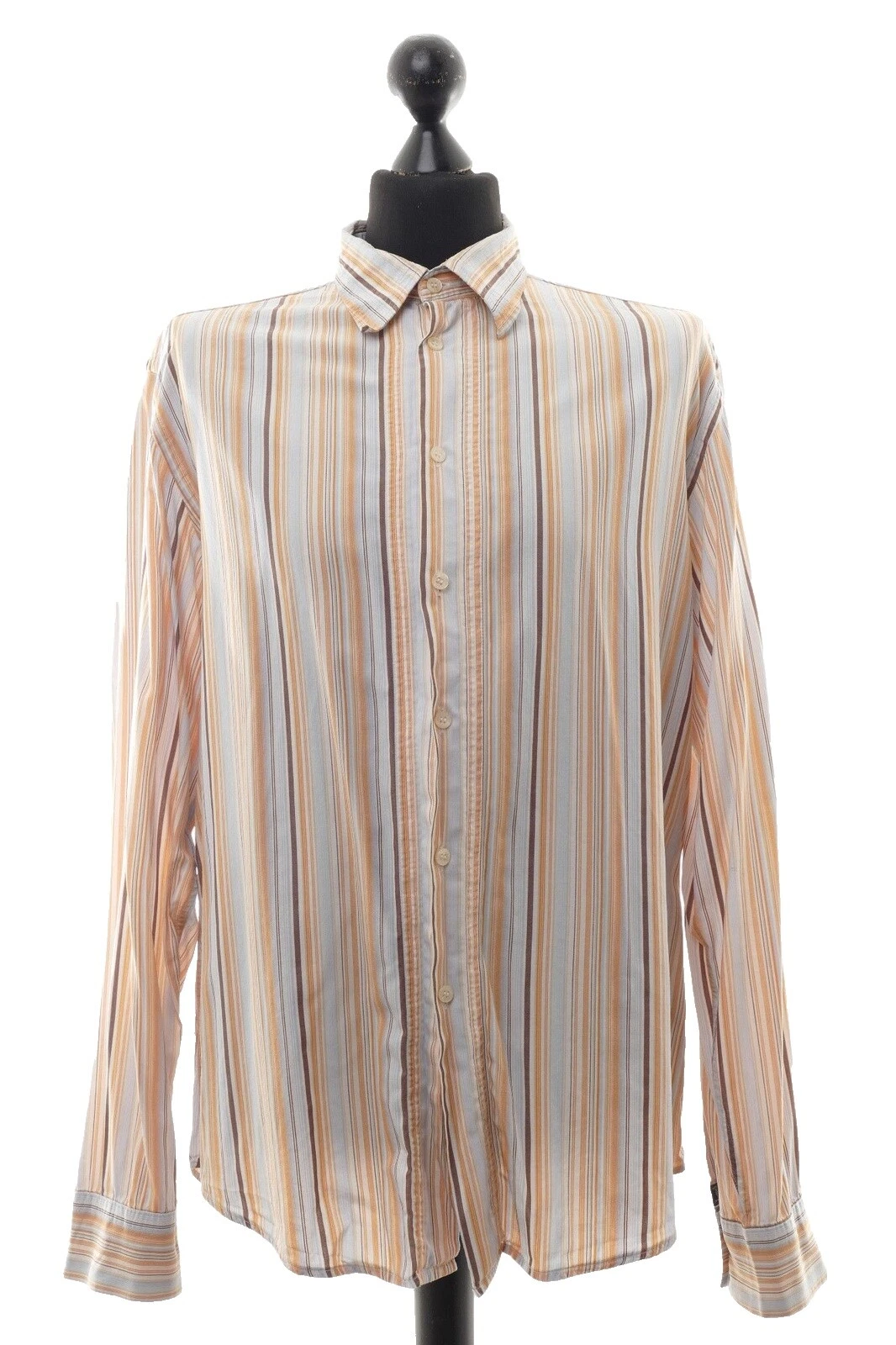Botón Informal a Rayas Trussardi-Down Shirts for Men