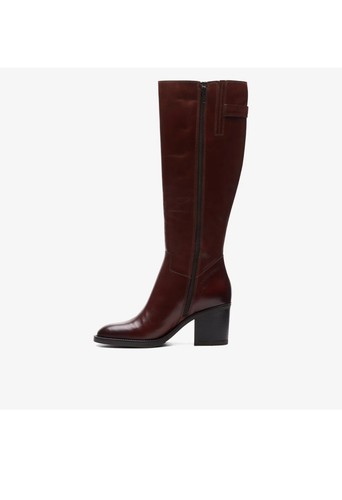Clarks Mascarpone2 UP Tan Leather Women's Knee-High Boots Size UK 8 D / 42 - Picture 5 of 5