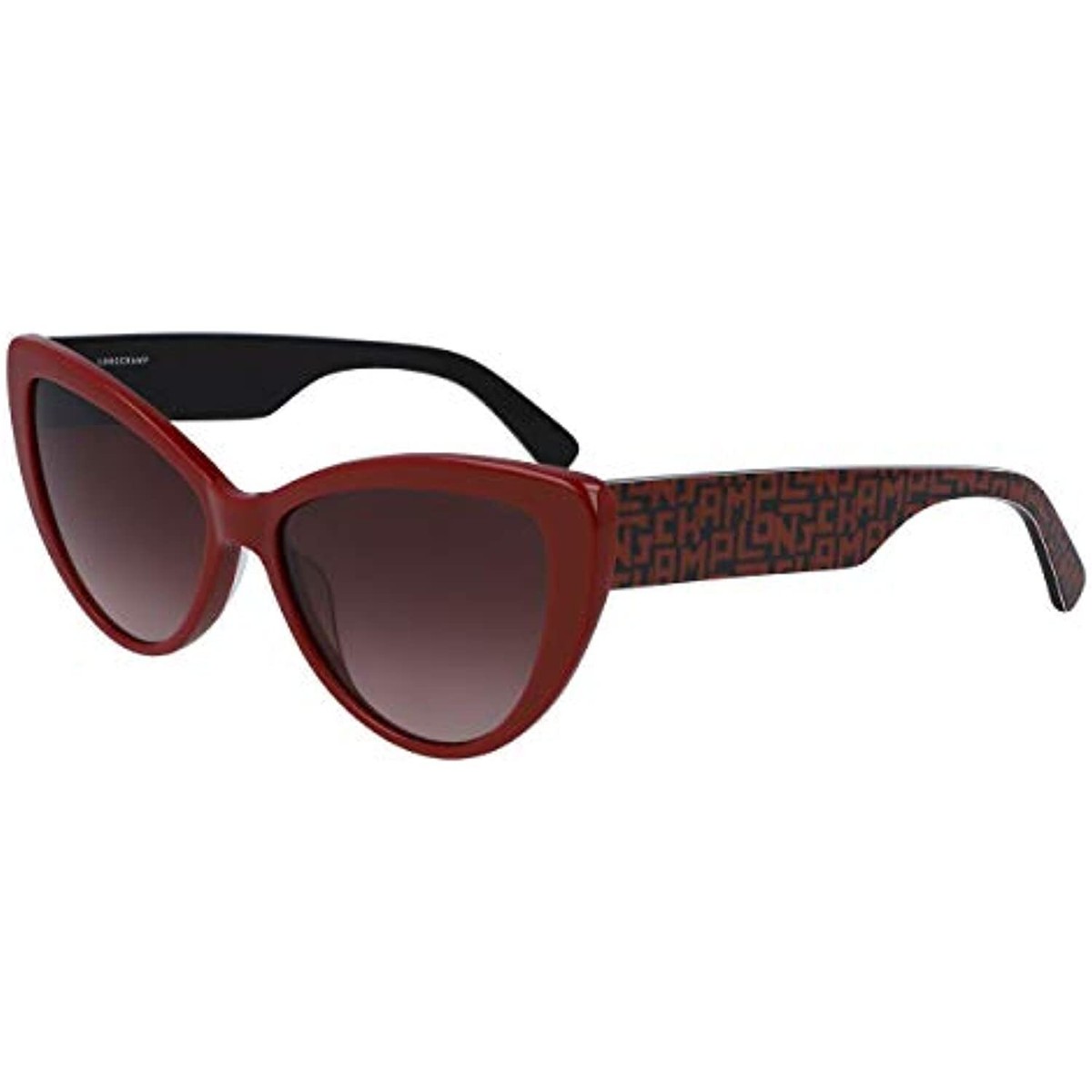 NEW Longchamp LO663S 726 Brick Red Sunglasses with Rose 