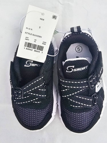 Toddler Boys Light-Up Sneakers Black NWT, S Sport Size 5 - Picture 3 of 3