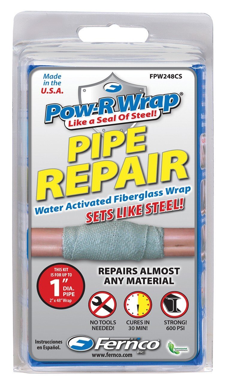 Fernco Fiberglass Repair Kit 2x48 Inch Gray 1in FPW248CS for Easy Fixes