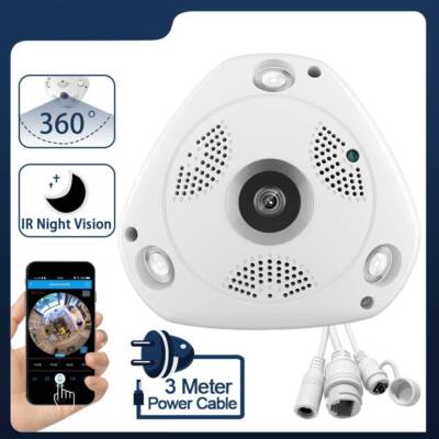 V380 WiFi Camera IP Fish Eye Panoramic 1080P CCTV 3D VR Video - Main Image