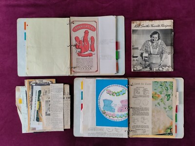 Grandma's Vintage Original Ephemera Junk Journals Recipes Cook Book Kaye Smith