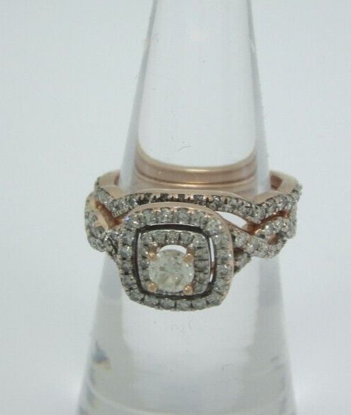 Orecchini Pendenti A Goccia Infinity In Oro Rosa 14k Con Zaffiro Bianco E Diamanti – DazzlingRock Collection - 4