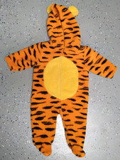 Tigger Tiger Size 6 Month Halloween Costume Fuzzy Hooded Fleece w Front Zipper