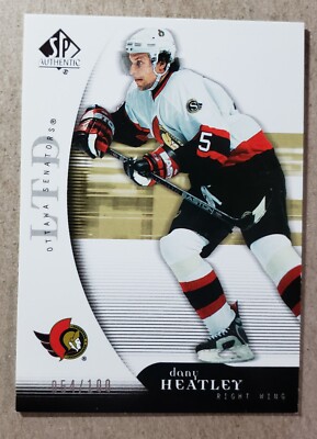 2004-05 SP Authentic Dany Heatley /100 Ottawa Senators #68