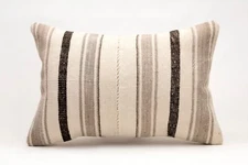 Kilim Pillow Cover, 16x24 inc, Vintage Sofa Pillow, Handmade Decorative Pillow