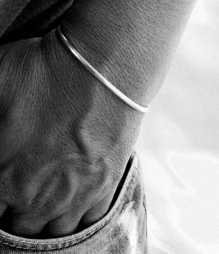 Bracciale moderno in argento sterling 925 massiccio da uomo/donna, veri