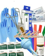 Mini Dog Whelping Kit Scissors Forceps Cord Clamps Mucus Thermometer & guide