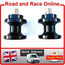 Kawasaki ZX6R  ZX636R  ZX9R  ZX10R  ZX12R 10mm Paddock Stand Bobbins Black M10