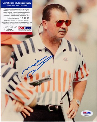 MIKE DITKA CHICAGO BEARS PSA/DNA AUTHENTICATED ACTION SIGNED 8x10