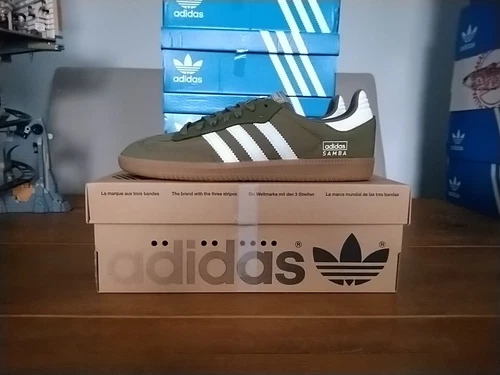 Adidas Originals Samba Focus Olive White Size 8.5 UK BNIBWT IE3440