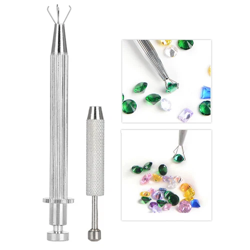 Pinzas para joyería con soporte de punta para herramientas de perforación tamaño 2 (corto o largo)