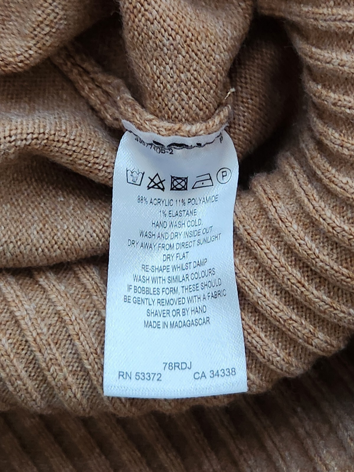 FRENCH CONNECTION Size Medium Rust Brown Mock Nec… - image 7