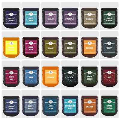 Stofffarbe 24 Farben Kleidungspuder Pigmente - Tie Dye Permanent Tie Dye Pulver