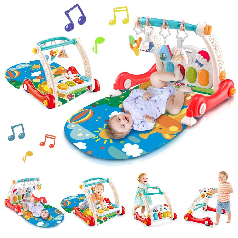 Baby Play Gym Learning Walker Activity Gym Mat Rattle Toy with
