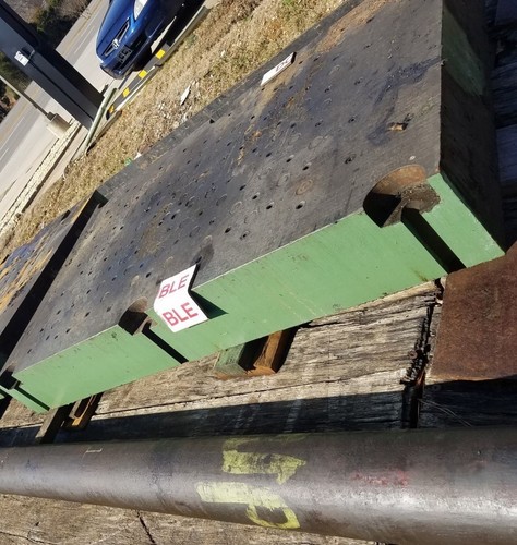 7-3/4" Thick Steel Plate 60" Long x 36.75" Wide Drilled and Tapped Welding Table