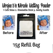 Miraje's 3 In 1 Miracle Matting Powder For Silicone Baby Dolls! (15g REFILL)