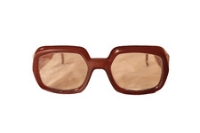 Classic 1970s Eyeglasses Frame Oversized Brown Plastic Vintage Glasses Eyewear