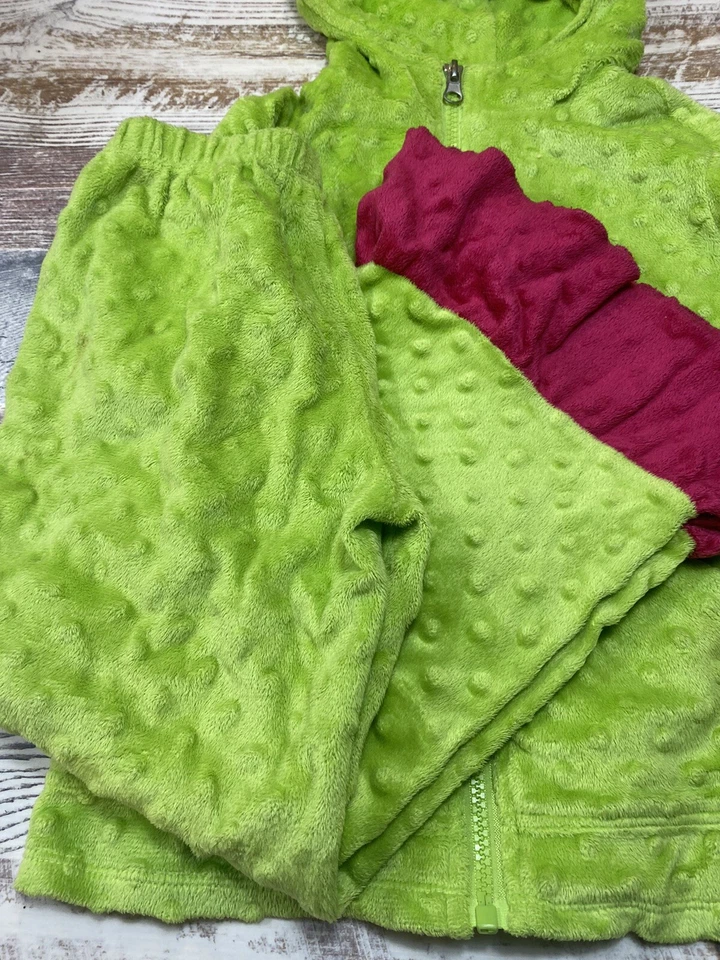 Conjunto de Conjunto Lolly Wolly Doodle Minky Dot Verde Lima y Rosa Talla 6 Foto 2 de 4