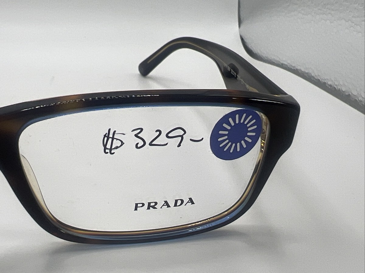 PRADA VPR 16M 55/16 ZXH-1O1 140 brown rectangular men's eyeglass