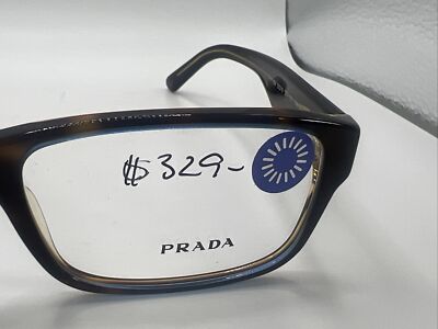 PRADA VPR 16M 55/16 ZXH-1O1 140 brown rectangular men's eyeglass