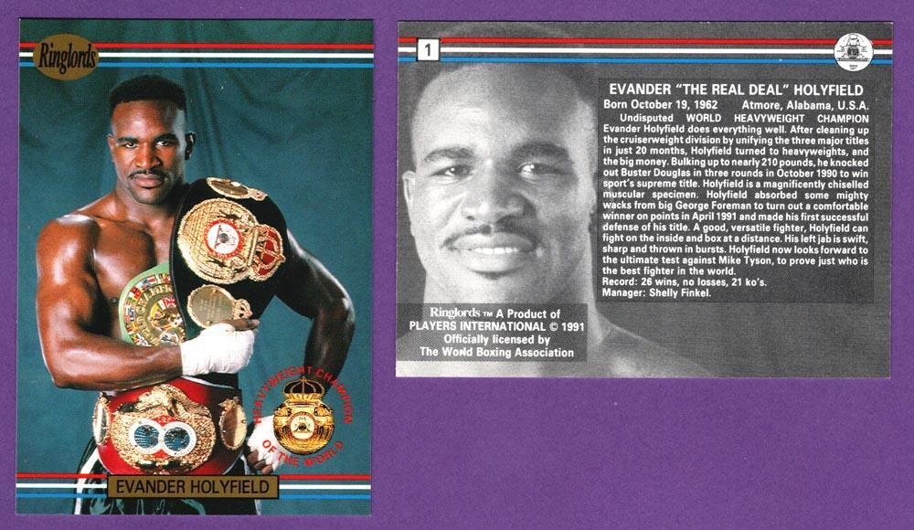Evander Holyfield 1991 Ringlords Boxing Heavyweight Champion of the World #1