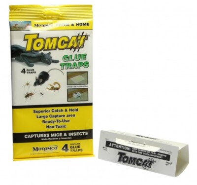 Tom Cat Glue Traps 4 Pack Mice Insects Farm Home