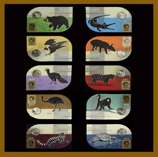 Peru 1 Sol Coin in Bank Official Blister (10 Pcs Set Coin), 2017-19 Animals Unc