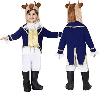 VESTITO COSTUME Maschera di CARNEVALE baby PRINCIPE DEL CASTELLO BESTIA |  eBay