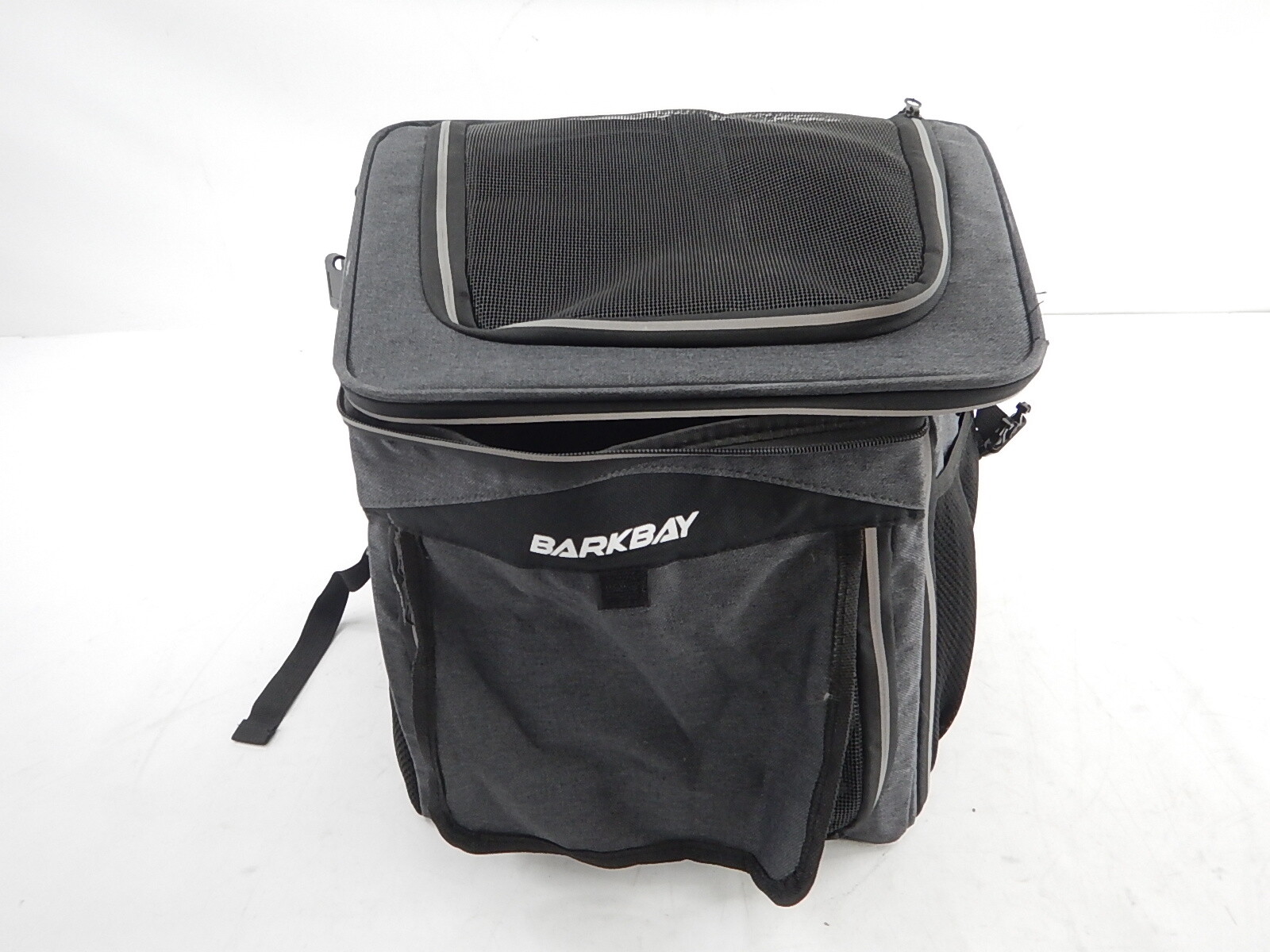 BARKBAY Foldable Bike Basket Carrier for Cats and Dogs, Black OPEN BOX