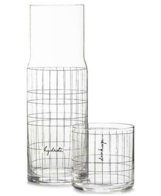 The Cellar Carafe and Double Old Fashioned Glass Set NIB!!!!!!!