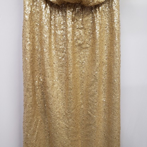 Belsoie Jasmine L184065 Gold Sequin Spaghetti Strap Dress Sz 8 Prom/ Bridesmaid - Picture 4 of 12