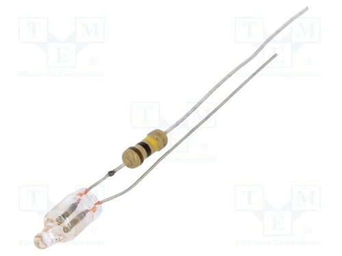 Lighting: Neon Light 1.4mA Ø: 3.8mm 230VAC Orange L: 10mm NEON-2108 Mini-