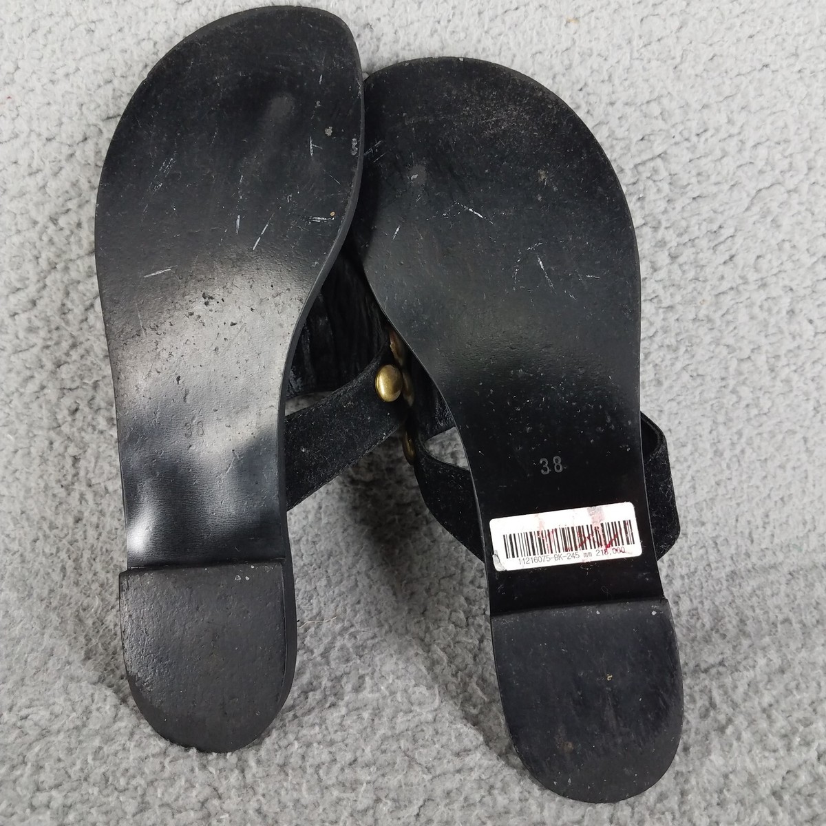 Suecomma Bonnie Sandals Women's US 7 FR 38 Black Embellished