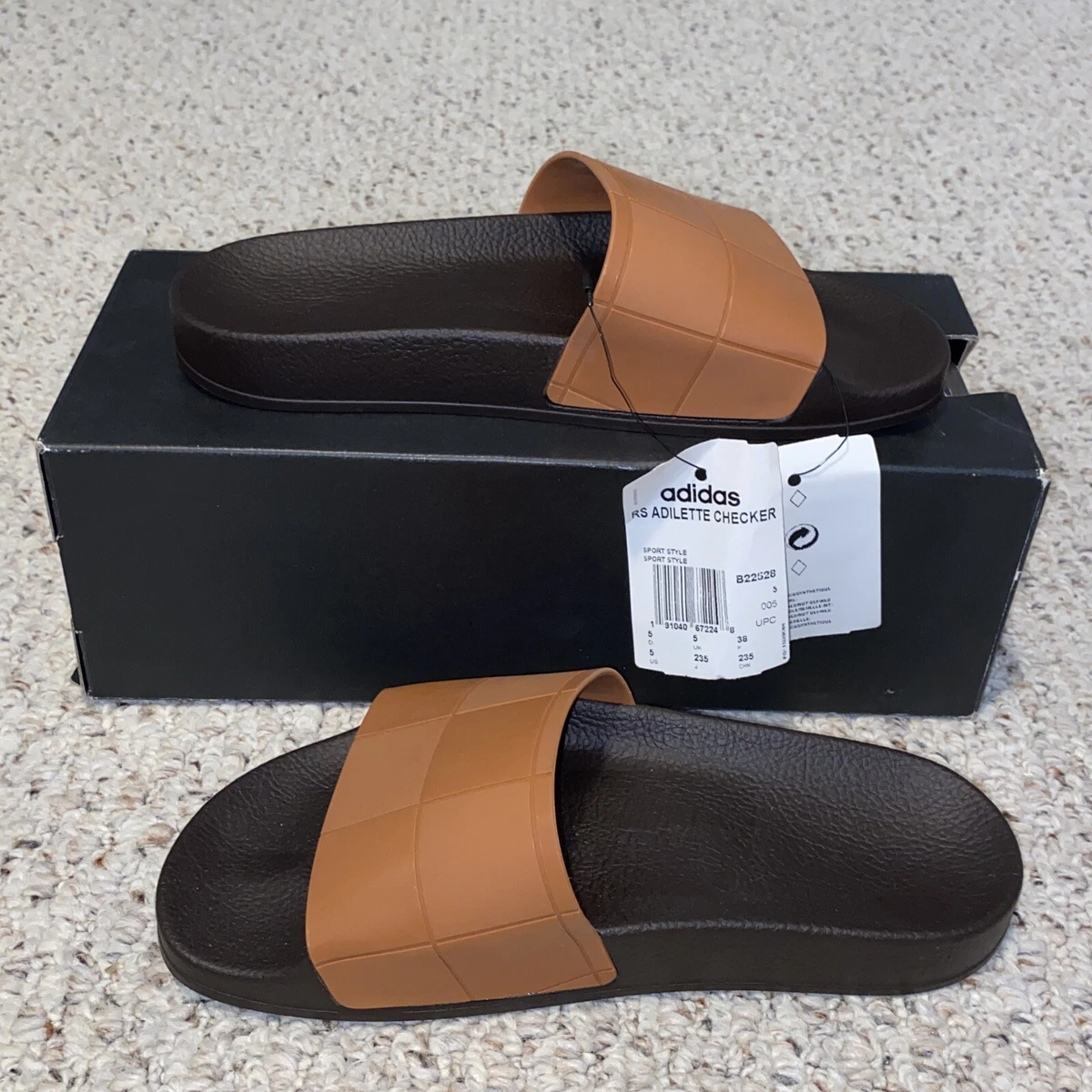 Adidas x Raf Simons Adilette Checkboard Slides B22528 Men s Size 5