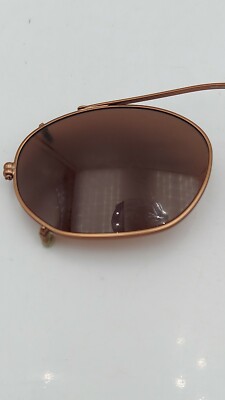 Vintage Midori MD-26 Bronze Metal Oval Clip-On Japan Sunglasses