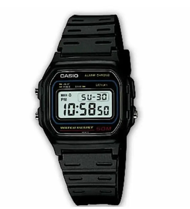 Montre Casio W-59-1VQES Ø 34 mm montre bracelet alarme chronographe