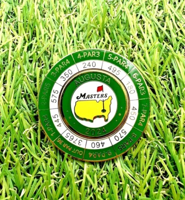 The Masters 2025 Coin With Ball Marker – Augusta National Yardages Golf Accessory